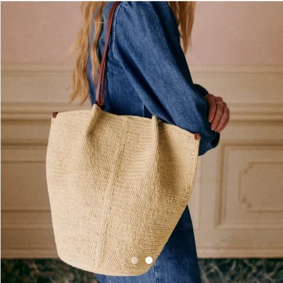 NWT Sezane Romie Basket Bag - Picture 2 of 3